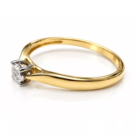 IDEAL GYÉMÁNT ELJEGYZÉSI GYŰRŰ 14K