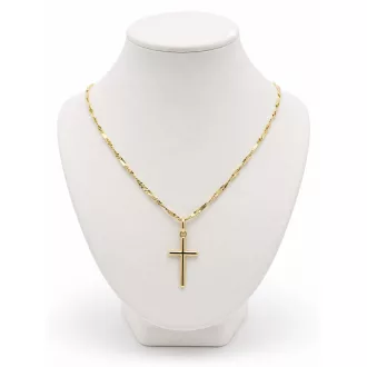 ISOLDE 14K Sárga Arany Nyaklánc 45cm + kereszt medállal