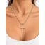 CASSANDRA 14K Sárga Arany Nyaklánc 50cm + KÖVES KERESZT medállal