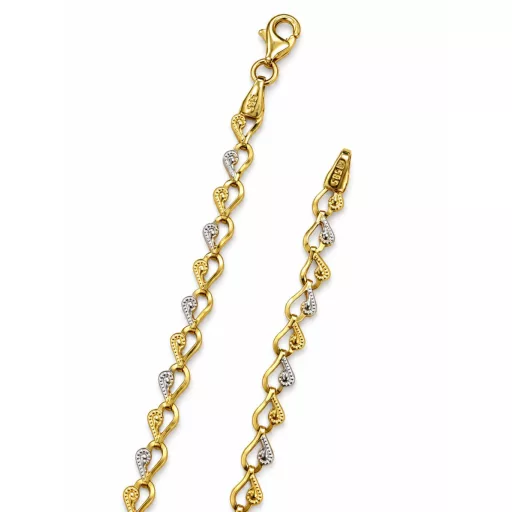 CASSANDRA 14K Sárga Arany Nyaklánc 50cm + KÖVES KERESZT medállal