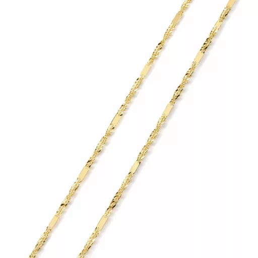 ISOLDE 14K Sárga Arany Nyaklánc 45cm + kereszt medállal