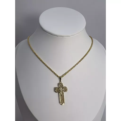 ISANA 14K Sárga Arany Nyaklánc 45cm + kereszt medállal