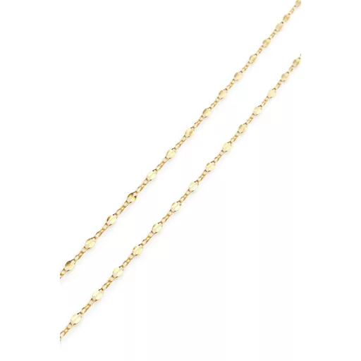 KLAUDI 14K Sárga Arany VÉKONY Nyaklánc 45cm +Tűzzománc medállal