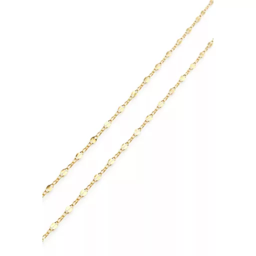 EMÍLIA 14K Sárga Arany VÉKONY Nyaklánc 45cm +Tűzzománc KERESZT medállal