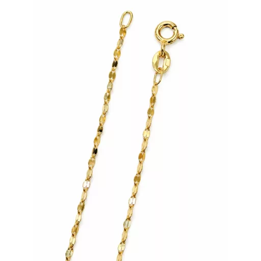 AMIRA 14K Sárga Arany VÉKONY Nyaklánc 45cm +Tűzzománc virág medállal