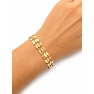 KíRA NŐI KARLÁNC 14K SÁRGA ARANY 17-18,5cm ÁLLíTHATÓ