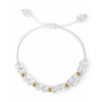   LILI 14K Sárga Arany Órakísérő Karkötő: állítható méret /Àtlátszó,fehèr