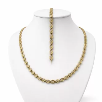 SELENA 14K arany nyaklánc 45cm karlánc 19,5cm