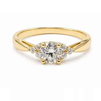 LUXREAL 14K SÁRGA ARANY ELJEGYZÉSI GYÉMÁNT GYŰRŰ M:52