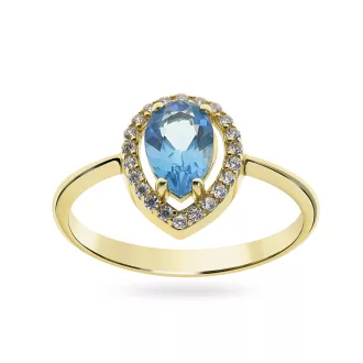 Topáz London Blue DRÁGAKÖVES ELJEGYZÉSI GYŰRŰ