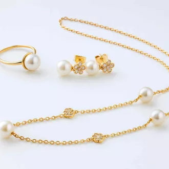 Georgina 14K Arany Nyaklánc:45 cm Gyűrű:54
