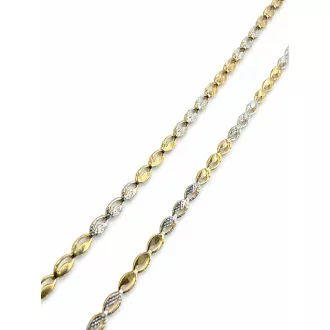 MELISSZA 14K Sárga és Fehér Arany Nyaklánc 50cm 