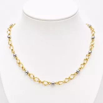 AZARA 14K sárga és fehér arany Nyaklánc 50 cm 