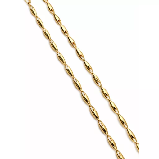 SZIMÓNA 14K sárga arany nyaklánc 45 cm -Kagyló belős szív medállal
