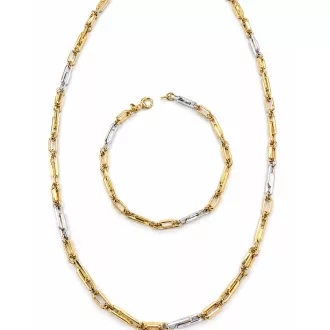 DOMINIK 14K arany nyaklánc szett 60 cm + karlánc-21,5cm