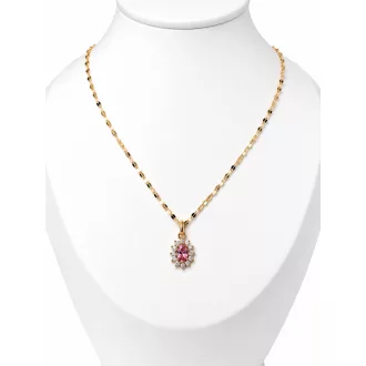 VIOLA 14K Sárga Arany Nyaklánc szett 45 cm + KÖVES MEDÁL