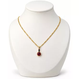   HELÉNA 14K Sárga Arany Nyaklánc szett 50 cm + KÖVES MEDÁL