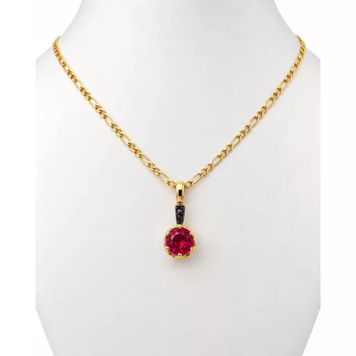 HELÉNA 14K Sárga Arany Nyaklánc szett 50 cm + KÖVES MEDÁL