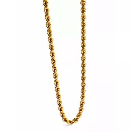 CELESTIA 14K sárga Arany Nyaklánc 45 cm + PUFI FESZÍTETT KERESZT MEDÁLLAL