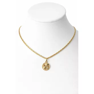   DÉZI 14K Sárga Arany Nyaklánc 45cm +KÖR ANGYALKA medállal