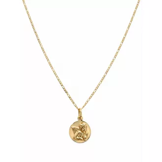 MÓZES 14K Sárga Arany Nyaklánc 55cm + ANGYAL medállal