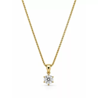 HELGA 14K Sárga Arany Nyaklánc 50cm + EGY KÖVES medállal