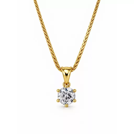 HELGA 14K Sárga Arany Nyaklánc 50cm + EGY KÖVES medállal