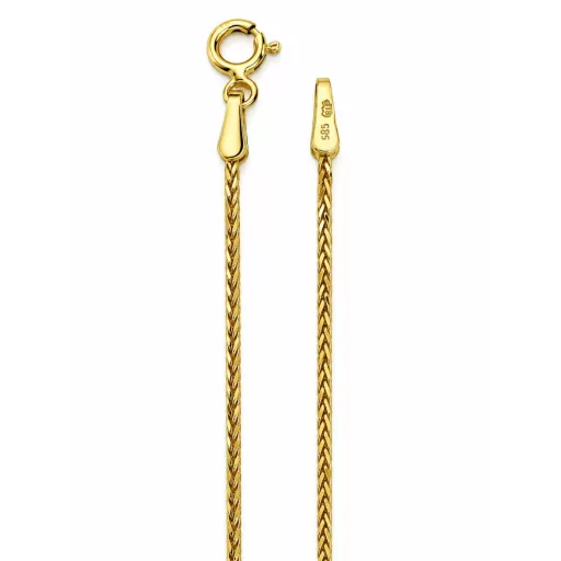 HELGA 14K Sárga Arany Nyaklánc 50cm + EGY KÖVES medállal