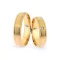 IDEAL SÁRGA ARANY 1 KÖVES KARIKAGYŰRŰPÁR KÉZZEL MEGMUNKÁLT FELSZÍNNEL