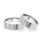 IDEAL FEHÉR ARANY EXCLUSIVE 3 KÖVES KARIKAGYŰRŰPÁR KÉZZEL MEGMUNKÁLT SÁLCSISZOLT MATT FELSZÍNNEL