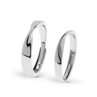 IDEAL MÖBIUS 4 MM SZÉLES KARIKAGYŰRŰPÁR
