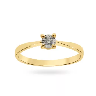 IDEAL GYÉMÁNT ELJEGYZÉSI GYŰRŰ 14K