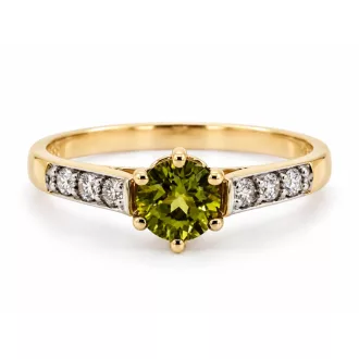 IDEAL PERIDOT DRÁGAKÖVES ELJEGYZÉSI GYŰRŰ M:53