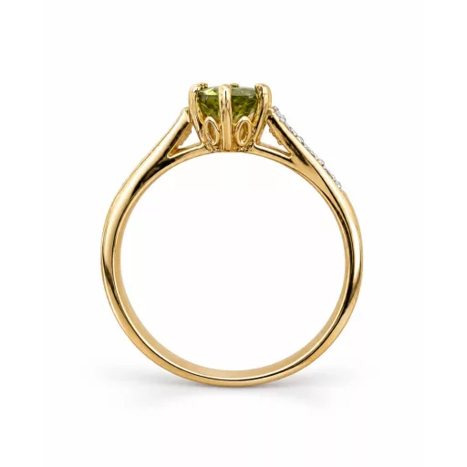 IDEAL PERIDOT DRÁGAKÖVES ELJEGYZÉSI GYŰRŰ M:53