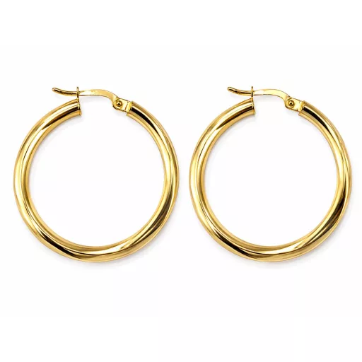 XÉNIA 14K SÁRGA ARANY KARIKA FÜLBEVALÓ 3,3cm