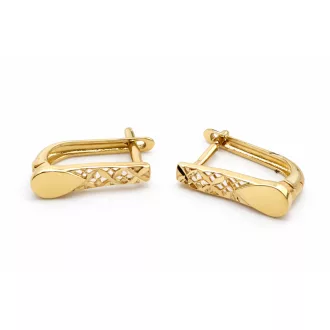 FRÈZIA 14K SÁRGA ARANY FÜLBEVALÓ 1,5cm HOSSZÚ