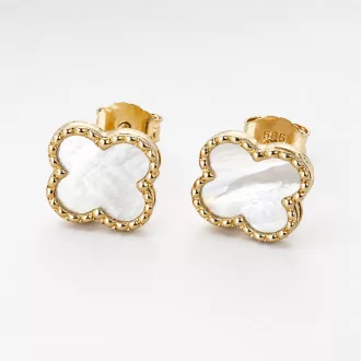 BIUS 14K SÁRGA ARANY BEDUGÓS FÜLBEVALÓ 1x1cm