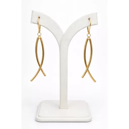 KIARA 14K SÁRGA ARANY LÓGÓS FÜLBEVALÓ 7cm