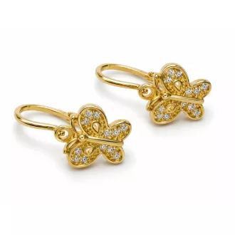 LIÁNA 14K SÁRGA ARANY PILLANGÓS FÜLBEVALÓ 1,7cm