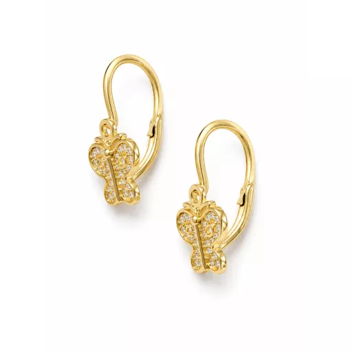 LIÁNA 14K SÁRGA ARANY PILLANGÓS FÜLBEVALÓ 1,7cm