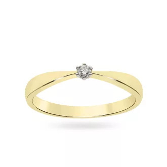IDEAL GYÉMÁNT ELJEGYZÉSI GYŰRŰ 14K